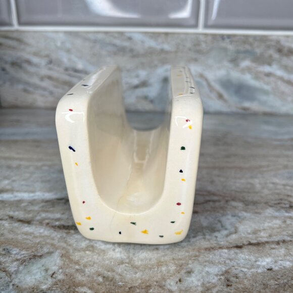 Young’s 1996 Hand-Painted Ceramic Napkin Holder With Grapes & Cherry Design - Picture 2 of 10